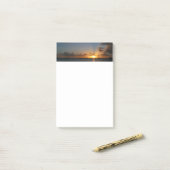 Post-it® Coucher de soleil avec voiliers Paysage tropical P (Sur un bureau)