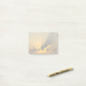 Post-it® Coucher de soleil d'or illumine un nuage (Sur un bureau)