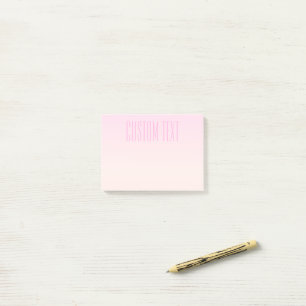 Post-it® Coucher de soleil ombré rose à pêche avec texte pe