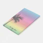 Post-it® Coucher de soleil sur l'île tropicale| Palmier per (Incliné)