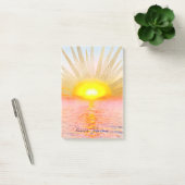Post-it® Coucher d'or Soleil Mandala Aquarelle Mer (Bureau)