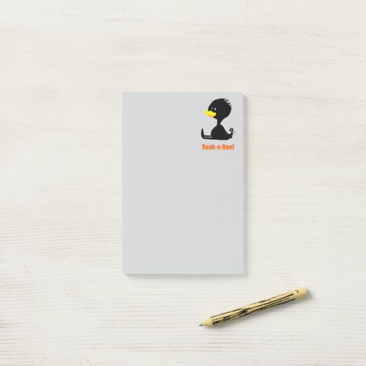 Post-it® Coucou ! Canard de dessin animé mignon avec jeu de (Sur un bureau)