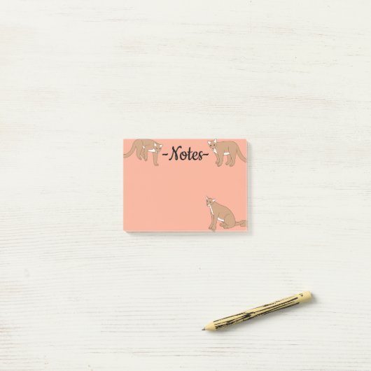 Post-it® Cougar (Sur un bureau)