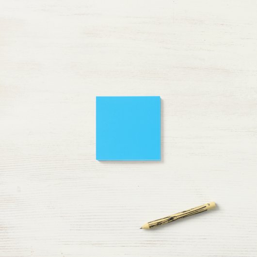 Post-it® Couleur bleu ciel uni (Sur un bureau)