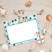 Post-it® Couleur Bleu mignonne avec pattes chatons mignons 