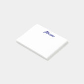 Post-it® Couleur bleu profond, calligraphie moderne simple (Incliné)