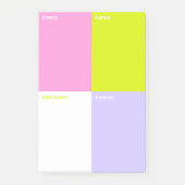 Post-it® Couleur Bloc Notes Moyenne (Devant)