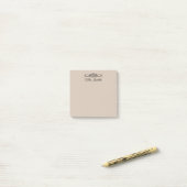 Post-it® Couleur de tendance - Taupe souple solide (Sur un bureau)