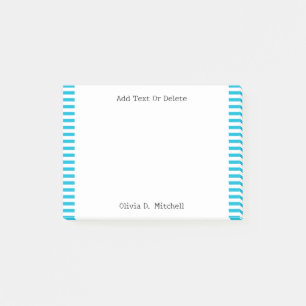 Post-it® Couleur de tendance — Vivid Cyan strié