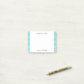 Post-it® Couleur de tendance — Vivid Cyan strié (Sur un bureau)