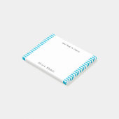 Post-it® Couleur de tendance — Vivid Cyan strié (Incliné)