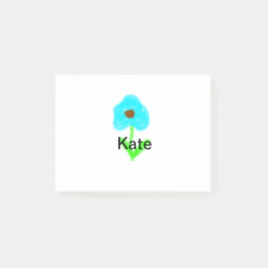 Post-it® Couleur d'eau bleu vert ajouter votre nom texte pe (Devant)