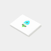 Post-it® Couleur d'eau bleu vert ajouter votre nom texte pe (Incliné)
