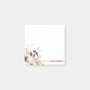 POST-IT® COULEUR D'EAU FLORALE DU PROTÉA BURGOUNDÉ ROSE B