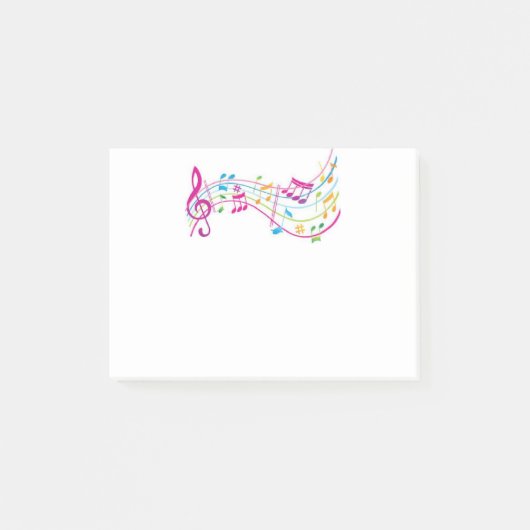 Post-it® Couleur des notes de musique (Devant)