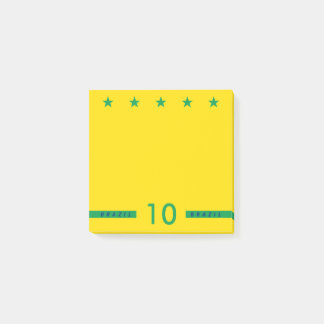 Post-it® Couleur du drapeau brésilien personnalisée Coupe d