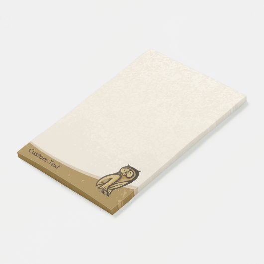 Post-it® Couleur du symbole de chouette (Incliné)