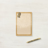 Post-it® Couleur du symbole de hibou (Sur un bureau)