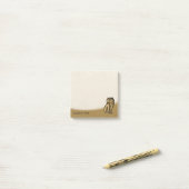 Post-it® Couleur du symbole de hibou (Sur un bureau)