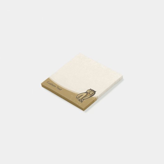 Post-it® Couleur du symbole de hibou (Incliné)