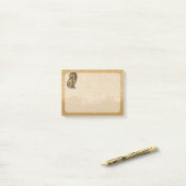Post-it® Couleur du symbole du hibou (Sur un bureau)