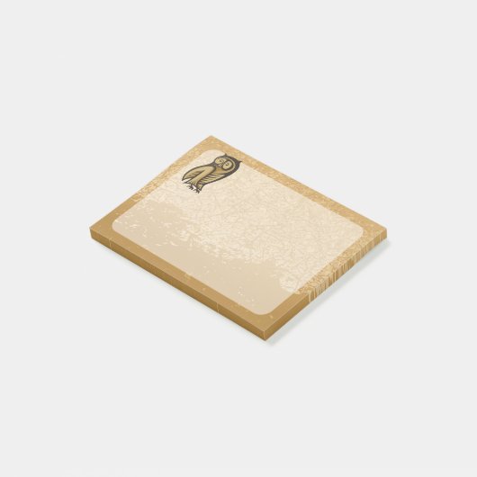 Post-it® Couleur du symbole du hibou (Incliné)