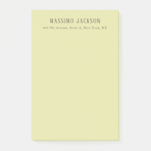 Post-it® Couleur pastel personnalisée nom minimaliste perso