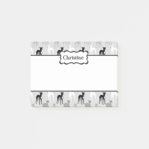 Post-it® Couleur personnalisée du Motif gris italien migno