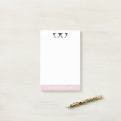 Post-it® COULEUR PERSONNALISÉE Lunettes noires Nerdy Person (Sur un bureau)