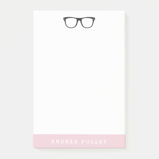Post-it® COULEUR PERSONNALISÉE Lunettes noires Nerdy Person (Devant)