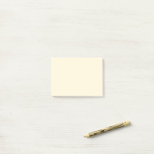 Post-it® Couleur solide de Cornsilk (Sur un bureau)
