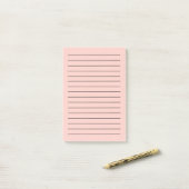 Post-it® Couleur solide de sel rose (Sur un bureau)