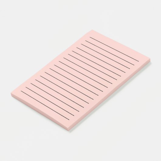 Post-it® Couleur solide de sel rose (Incliné)