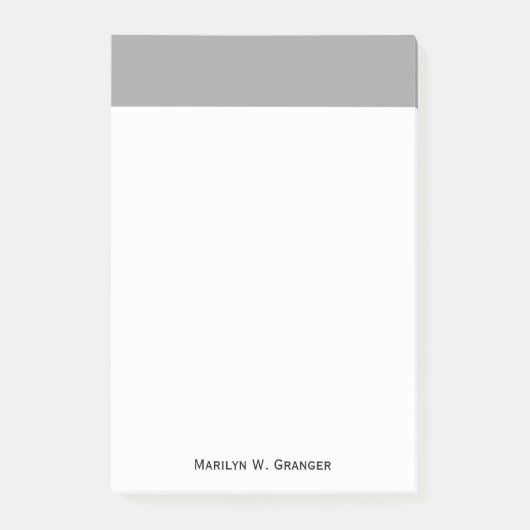 Post-it® Couleur solide : gris foncé (Devant)