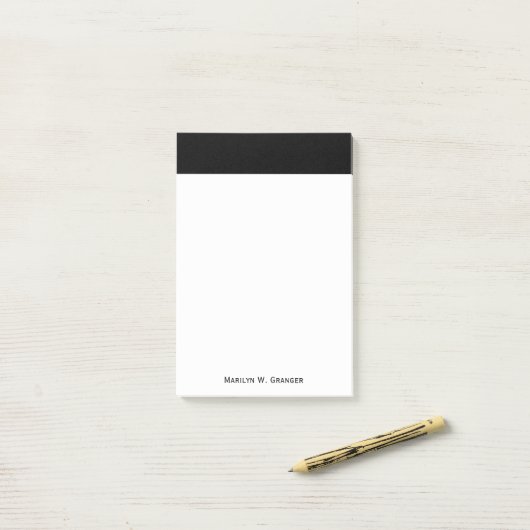 Post-it® Couleur solide : Noir (Sur un bureau)