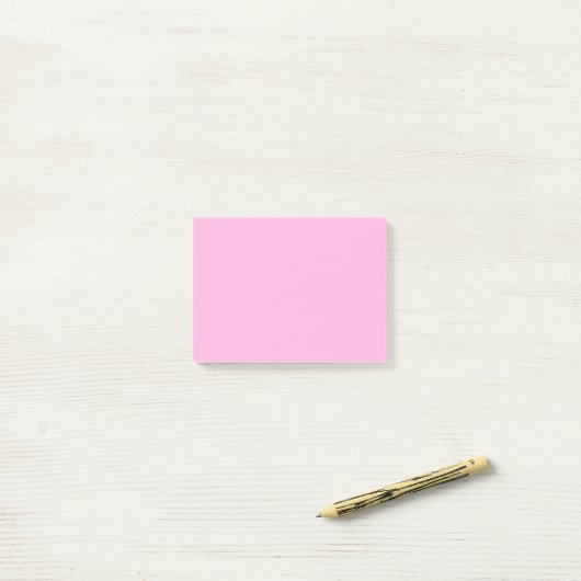 Post-it® Couleur solide rose pâle (Sur un bureau)