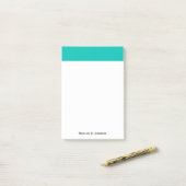 Post-it® Couleur solide : Turquoise (Sur un bureau)