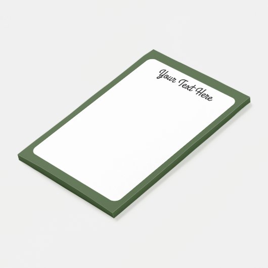 Post-it® Couleur solide verte de mousse foncée (Incliné)