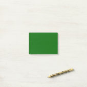 Post-it® Couleur solide verte de Noël (Sur un bureau)
