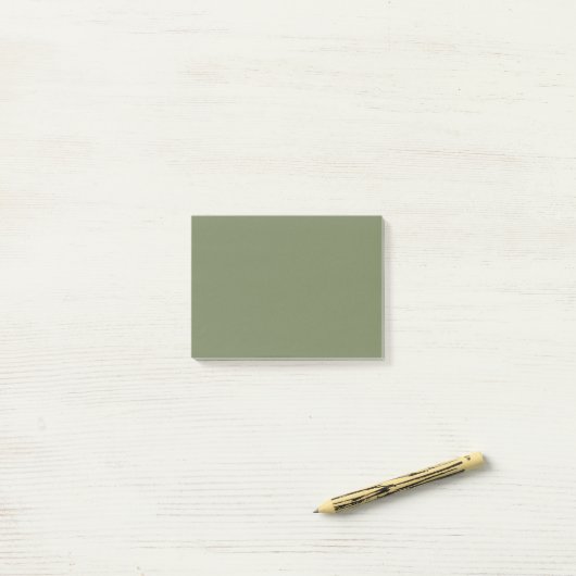 Post-it® Couleur solide verte Sage (Sur un bureau)