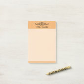 Post-it® Couleur tendance Soft Orange Classic (Sur un bureau)