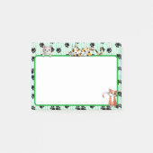 Post-it® Couleur vert mignonne avec pattes chatons mignons  (Devant)
