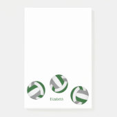 Post-it® couleur verte gris de l'équipe volleyballs w nom d (Devant)