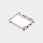 Post-it® Couleur violette avec pattes chatons mignons 4" x  (Incliné)