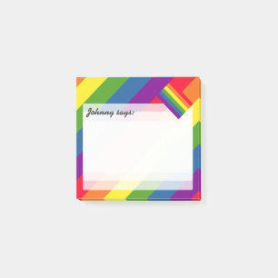 Post-it® Couleurs arc-en-ciel avec indicateur et texte pers