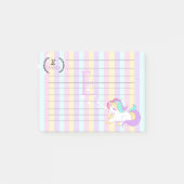Post-it® Couleurs arc-en-ciel pastel mignon monogramme lico (Devant)
