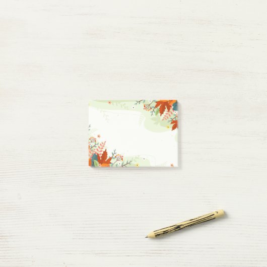 Post-it® Couleurs d'automne Notes postales Feuilles (Sur un bureau)