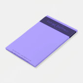 Post-it® Couleurs Deep Purple Modernes | Nom et Monogramme (Incliné)