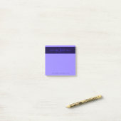 Post-it® Couleurs Deep Purple Modernes | Nom et Monogramme (Sur un bureau)