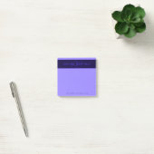 Post-it® Couleurs Deep Purple Modernes | Nom et Monogramme (Bureau)